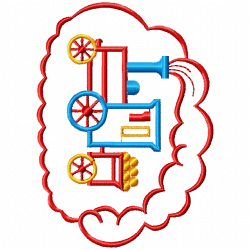 Trains Embroidery Design 8 Trains Embroidery Design 8